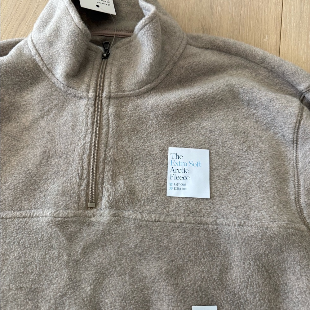 Croft & Barrow Men's Zip Up Sweater - Light Brown - Picture 2 of 3